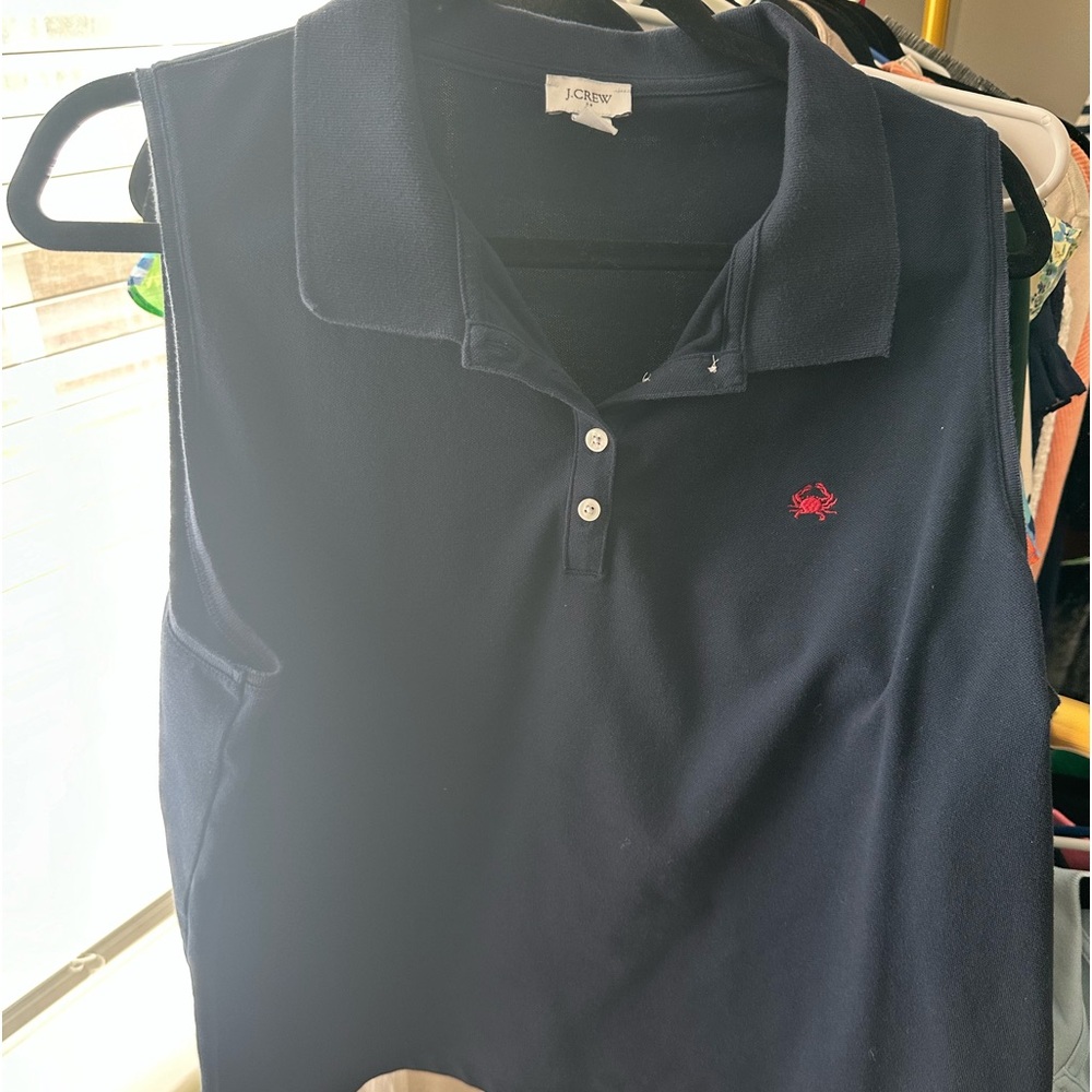 Sleeveless J Crew golf, tennis or pickleball polo Sz XL